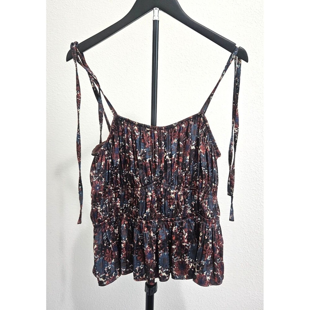 Rachel‎ Zoe Floral Peasant Top & Wide Leg Pants Set Women M Boho Lounge Outfit